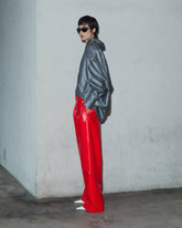DANIELLE - WIDE-LEG LEATHER TROUSERS