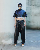 DANIELLE - WIDE-LEG LEATHER TROUSERS
