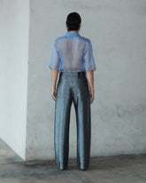 GALE - CHAIN ADORNED RELAXED FIT LUREX DENIM