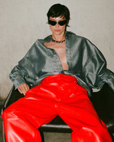 DANIELLE - WIDE-LEG LEATHER TROUSERS