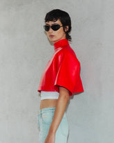 LIA - LEATHER CROP TOP