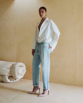 NAOMI - CHAIN ADORNED BOYFRIEND STRAIGHT LEG DENIM