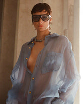 NATHALIE - SILK ORGANZA OVERSIZE SHIRT