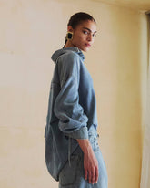 KEANU - TENCEL DENIM ROUCHE SHIRT