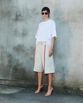 NICK - CHAIN ADORNED TAILORED CUFF POPELINE SHORTS
