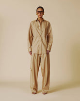 PHEBE - FAUX PEARL ADORNED RELAXED PANTS