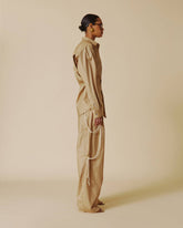 PHEBE - FAUX PEARL ADORNED RELAXED PANTS