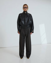 DANIELLE - WIDE-LEG LUREX GABARDINE TROUSERS
