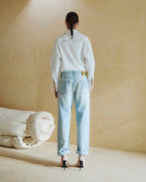 NAOMI - CHAIN ADORNED BOYFRIEND STRAIGHT LEG DENIM