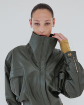 BRIANNA - HIGH COLLAR LEATHER JACKET