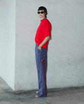LISA - CHAIN ADORNED LOOSE FIT CARPENTER DENIM