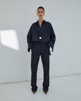 GRACE - MID-RISE TAILORED PANTS
