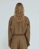 ANNE -  WOOL MELANGE TAILORED SHIRT