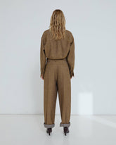 DANIELLE - WIDE-LEG WOOL MELANGE TROUSERS
