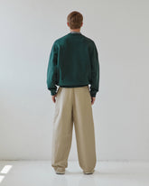 DAVIDE - TWILL WIDE-LEG TROUSERS