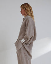 GEORGIA - DETACHABLE SCARF JAPANESE LIGHT WOOL SHIRT