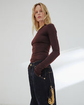 LISA - CHAIN ADORNED LOOSE FIT CARPENTER DENIM