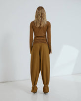 PHEBE - CUFF ADORNED WIDE-LEG FLUID WOOL PANTS