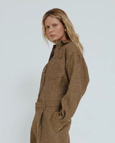 ANNE -  WOOL MELANGE TAILORED SHIRT