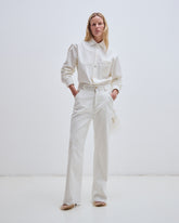 LISA - FEATHER CHAIN CORDUROY LOOSE FIT CARPENTER PANTS