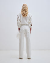 LISA - FEATHER CHAIN CORDUROY LOOSE FIT CARPENTER PANTS