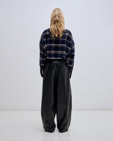 DANIELLE - LIGHT LEATHER WIDE-LEG TROUSERS