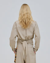 ROMY - LIGHT COTTON POPELINE DRAPE SHIRT