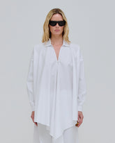 ROMY - LIGHT COTTON POPELINE DRAPE SHIRT
