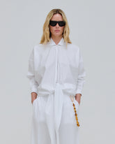 ROMY - LIGHT COTTON POPELINE DRAPE SHIRT