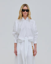ROMY - LIGHT COTTON POPELINE DRAPE SHIRT