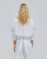 ROMY - LIGHT COTTON POPELINE DRAPE SHIRT