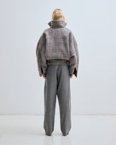 CELINE - WOOL CHECK AVIATOR BOMBER