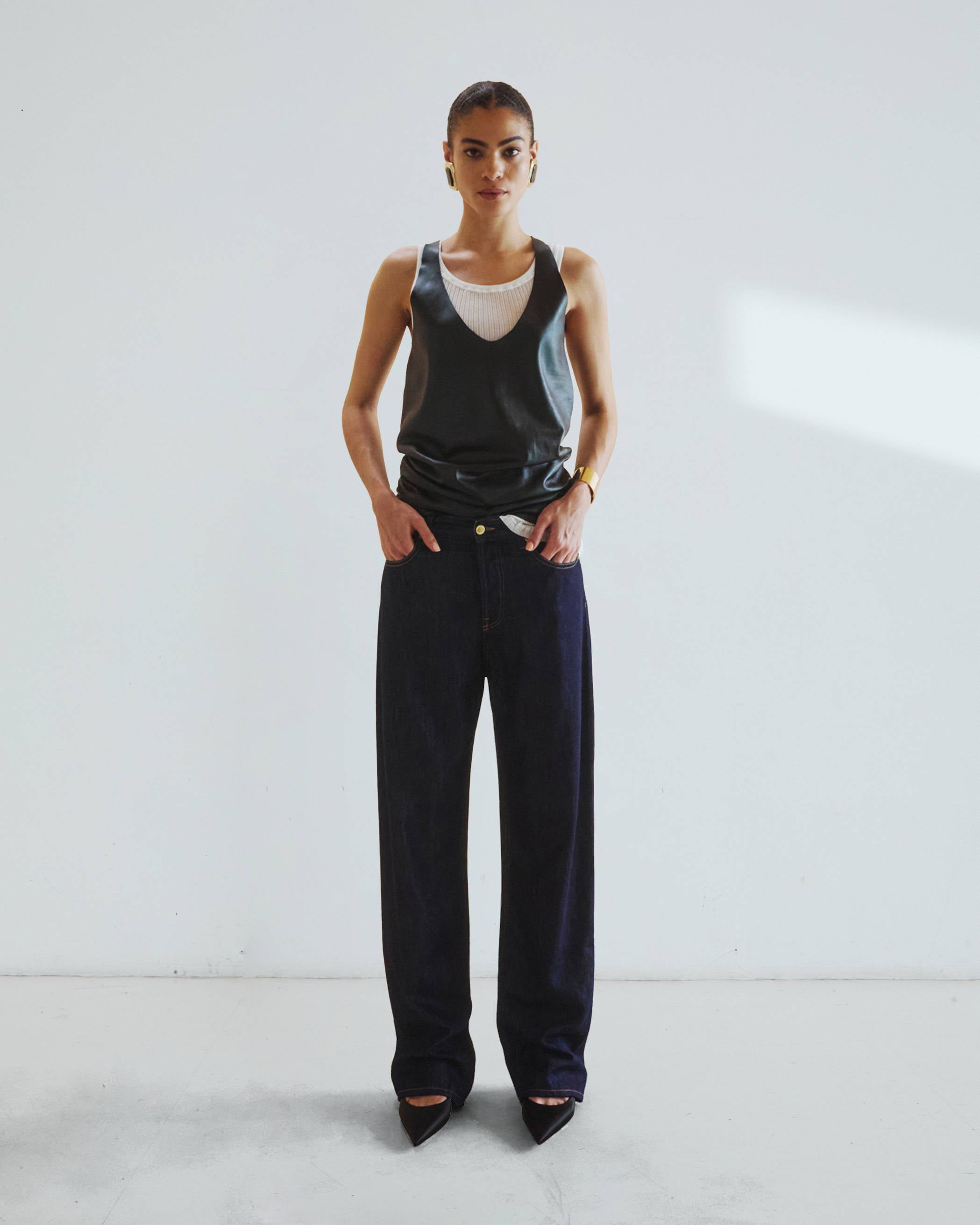 デニム・ジーパン DARKPARK FW23 KAREN WIDE LEG JEANS (WTR16.FAP06 0099 BLACK) Darkpark Karen wide leg jeans - Black - Women | WTR16FAP060099
