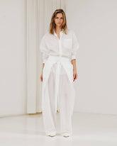 STELLA - WITH CULOTTE GAUZE TIE-FRONT PANTS