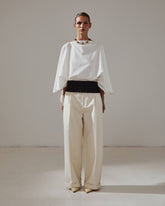 WENDY - ELASTIC WAIST WIDE-LEG TROUSERS