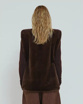 BLUE - FAUX FUR GILET