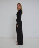 WENDY - ELASTIC WAIST WIDE-LEG TROUSERS