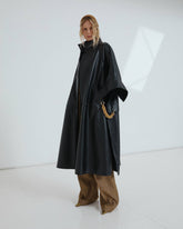 NAT LONG - PLONGE NAPPA LEATHER OVERSIZE CAPE