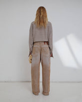 LISA - CHAIN ADORNED LOOSE FIT CARPENTER FLOCK DENIM
