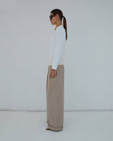 WENDY - ELASTIC WAIST WIDE-LEG TROUSERS