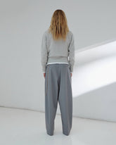 PHEBE - CHAIN ADORNED WIDE-LEG WOOL PANTS