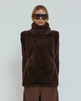 BLUE - FAUX FUR GILET
