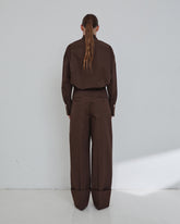 DIANA - TAILORED CUFF POPELINE PANTS