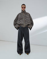 CELINE - BOUCLE' WOOL AVIATOR BOMBER