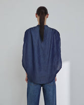 TRACY - LIGHT CHAMBRAY SLEEVELESS BLOUSE