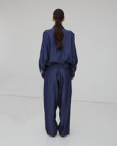 PHEBE - LIGHT CHAMBRAY WIDE-LEG PANTS