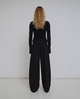 WENDY - ELASTIC WAIST WIDE-LEG TROUSERS