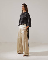WENDY - ELASTIC WAIST WIDE-LEG TROUSERS