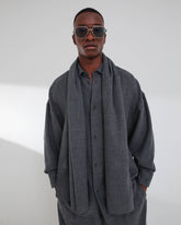GEORGE - JAPANESE WOOL DETACHABLE SCARF SHIRT