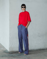 LISA - CHAIN ADORNED LOOSE FIT CARPENTER DENIM